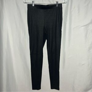 Trouve Faux Vegan Pebbled Leather Black Leggings XS